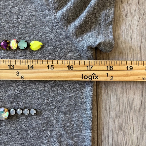 J.Crew Jewel Striped Gray T-Shirt Size Small - Picture 7 of 11